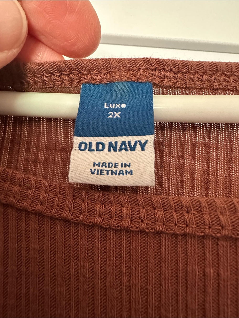 Old Navy Rust Colored Relaxed Ribbed Top - Picture 2 of 2